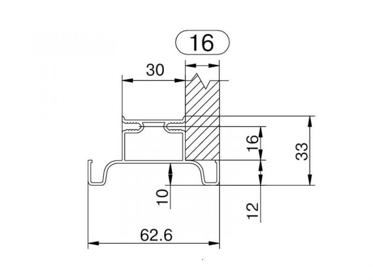 Профиль gola вертикальный схема