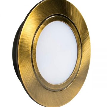 POLUS LED светильник точечный врезной, античная бронза, 220V, теплый белый 3000K, 160Lm, 4W