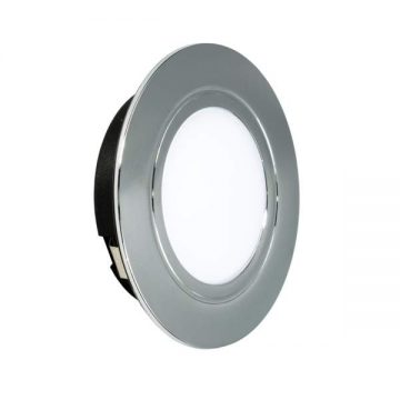 POLUS LED светильник точечный врезной, хром, 220V, нейтральный белый 4000K, 160Lm, 4W