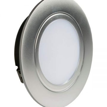 POLUS LED светильник точечный врезной, хром матовый, 220V, нейтральный белый 4000K, 160Lm, 4W