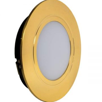POLUS LED светильник точечный врезной, золото, 220V, теплый белый 3000K, 160Lm, 4W