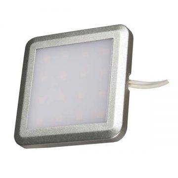PALIS-18 LED светильник накладной квадратный, серебристый, 12V, нейтральный белый 4000K, 110Lm, 1.3W
