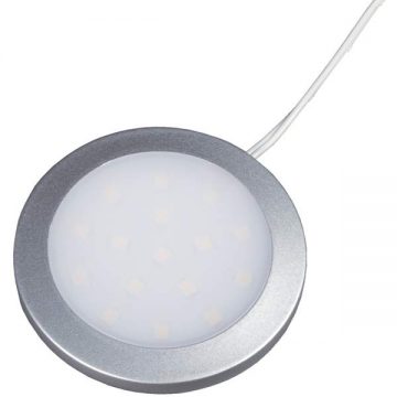 PALIS-19 LED светильник накладной круглый, серебристый, 12V, нейтральный белый 4000K, 110Lm, 1.3W