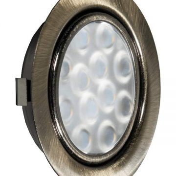 REPLIS-1 LED светильник врезной круглый, античная бронза, 12V, теплый белый 3000K, 220Lm, 3W