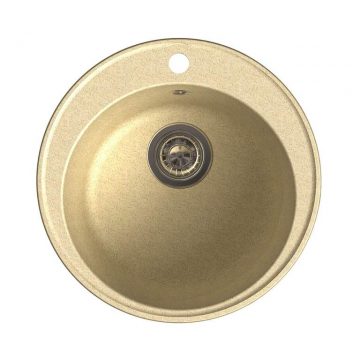 Мойка врезная GF-QUARZ (Z08) D=480 мм, цвет бежевый, кварц