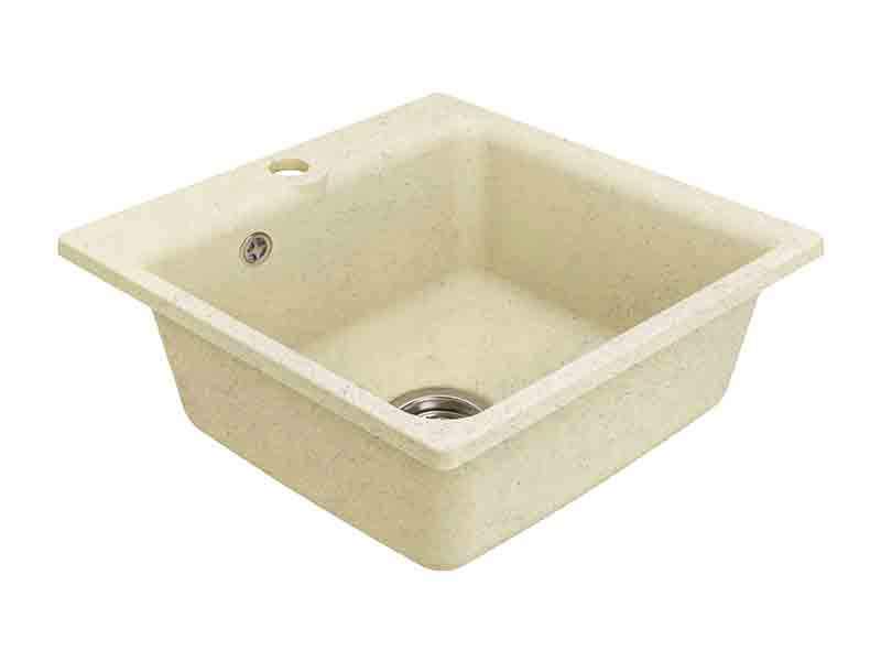 Мойка врезная SMART 432х432мм, цвет бежевый, мрамор
