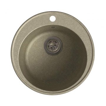 Мойка врезная GF-QUARZ (Z08) D=480 мм, цвет песочный, кварц
