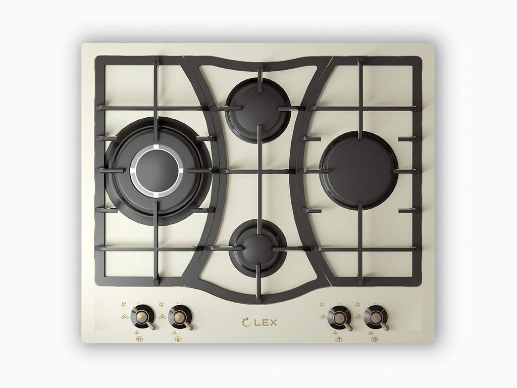 Варочная панель газовая GVE 643C IV, слоновая кость