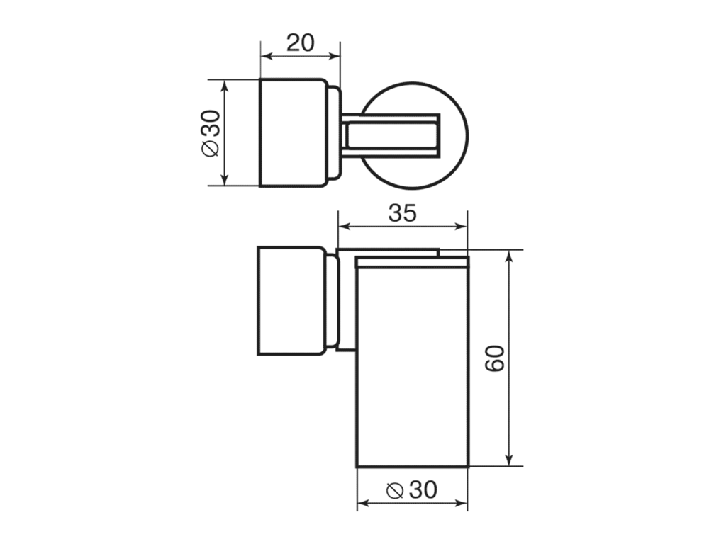 Ограничитель дверной магнитный напольный и настенный 05, хром (attach2 36468)