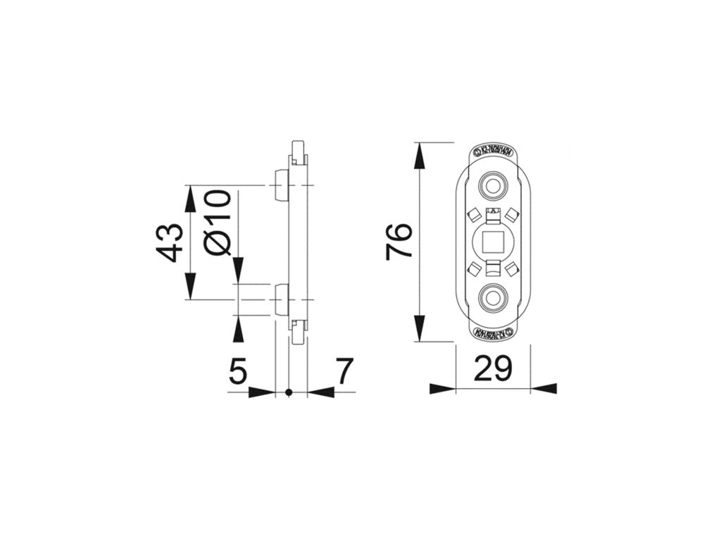 Оконная ручка HOPPE DRESDEN c блокирующим устройством KISI, 2 винта M5x55mm, белый, овальная розетка (attach7 37918)