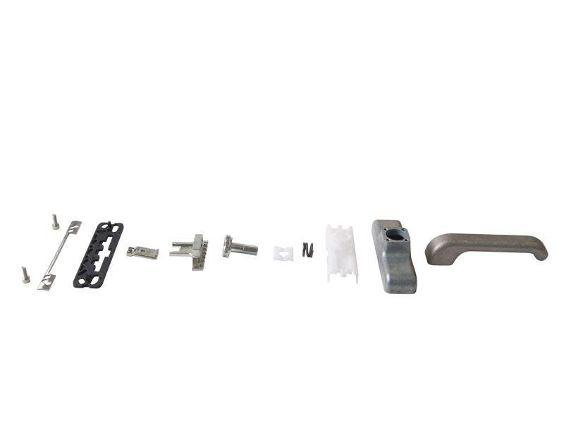 Ручка оконная с блокиратором Giesse EURO E-line, алюминиевого окна, неокрашенная (attach2 37709)