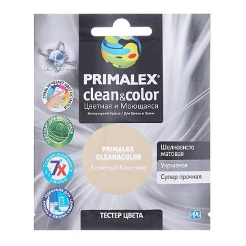 Краска Primalex Clean&Color Бежевый Кашемир 40мл