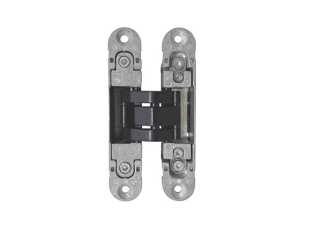 Петля скрытая OTLAV, 3D, универсальная, 120x23 мм, 60 кг, корпус без покрытия, шарнирная часть цвет черный матовый