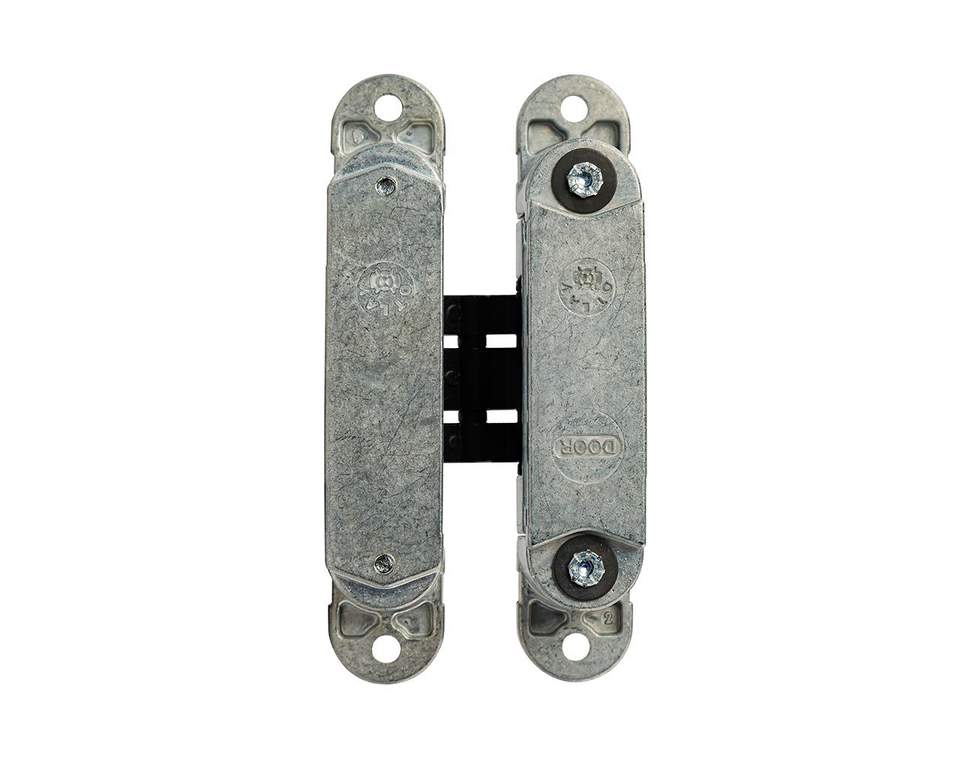 Петля скрытая OTLAV, 3D, универсальная, 120x23 мм, 60 кг, корпус без покрытия, шарнирная часть цвет черный матовый (attach4 51557)