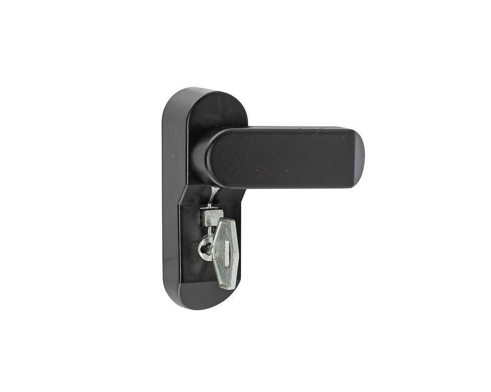 Блокиратор открывания окна INTERNIKA флажковый с ключом черный RAL 9005