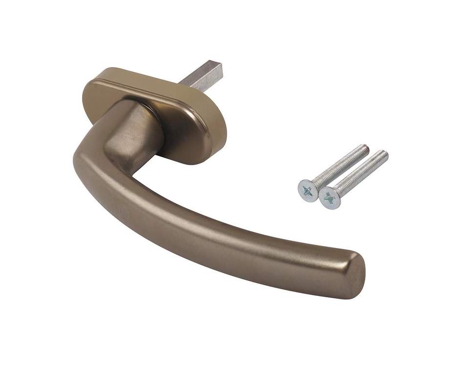 Ручка оконная Internika FILIZ, 35 мм, титан, с винтами (attach1 49890)