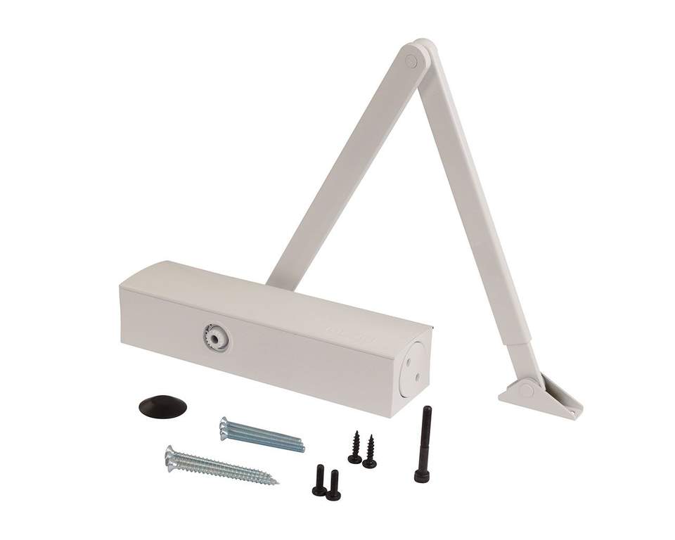 Доводчик GEZE TS 2000 VBC TBM EN2/4/5, тяга в комплекте, белый (attach2 49652)