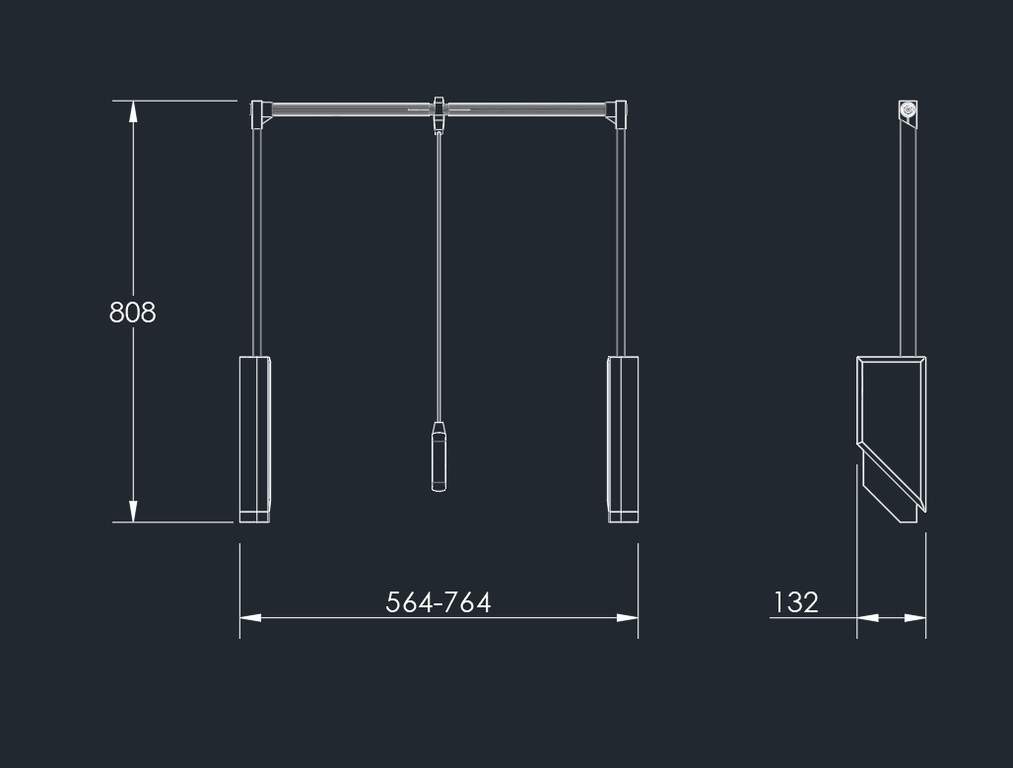 FIRMAX Пантограф 564-764 мм, серый (attach1 49287)
