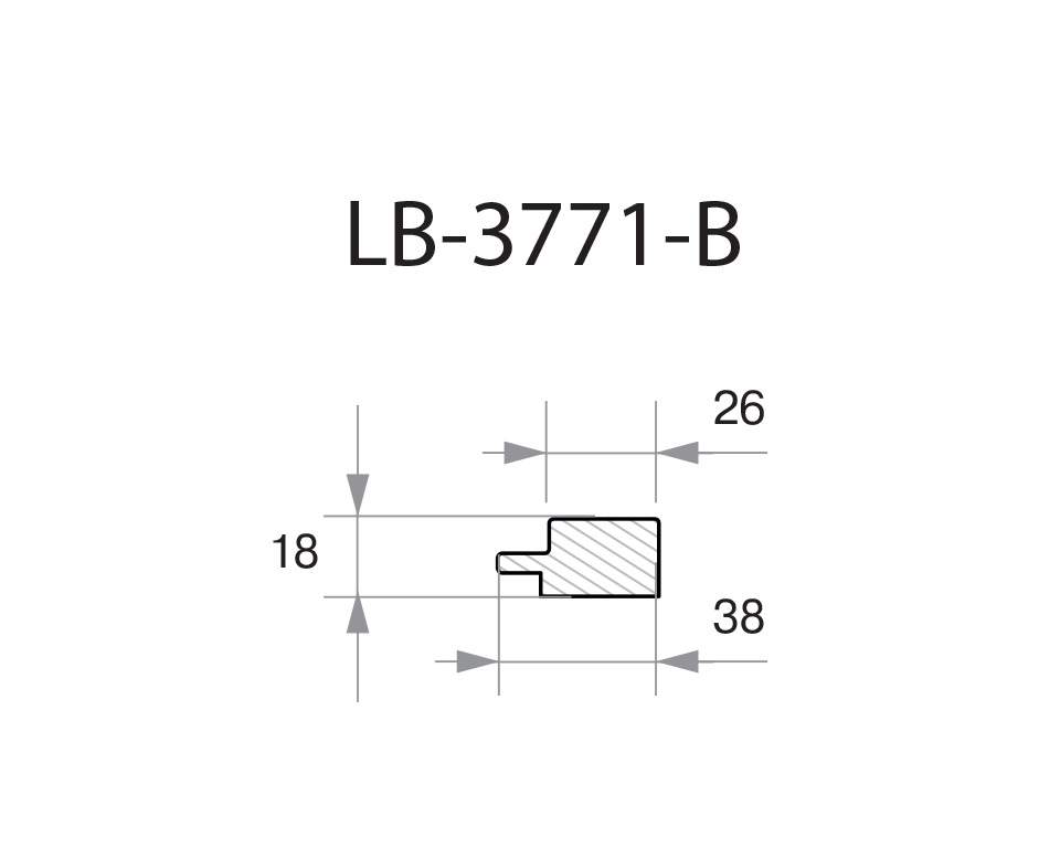 Профиль МДФ AGT LB-3771-B 18*38*2800 мм, супермат серый шторм 726 (attach1 44971)