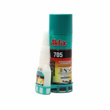 AKFIX 705 Набор для склеивания: клей цианоакрилатный+активатор (В125 гр + 400мл) (24)