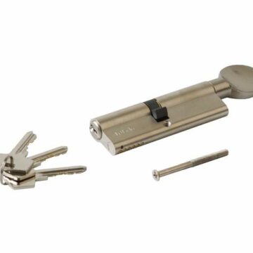 Цилиндр 50(ручка)-45(ключ) никелированный