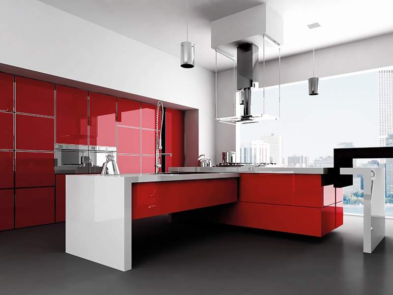 Фасад МДФ глянцевый красный (Rojo) ALVIC. FAS0021 (attach1 21964)