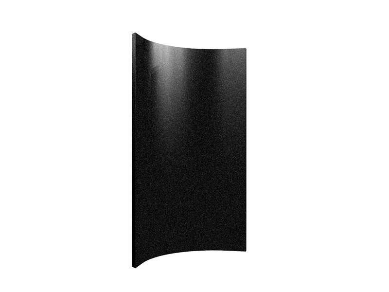 Фасад радиусный вогнутый ALV0125 K19 R240 H896 черный металлик (Negro Pearl Effect) глянец. FAR0125K19H896