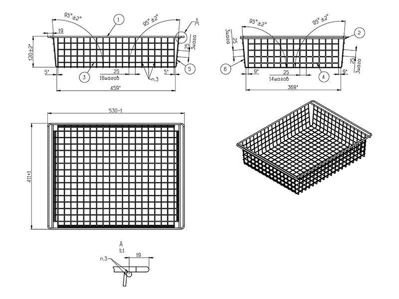 Корзина выдвижная средняя 411х530мм, Н=122мм FIRMAX, белый. FRM2537.07 (attach1 17595)