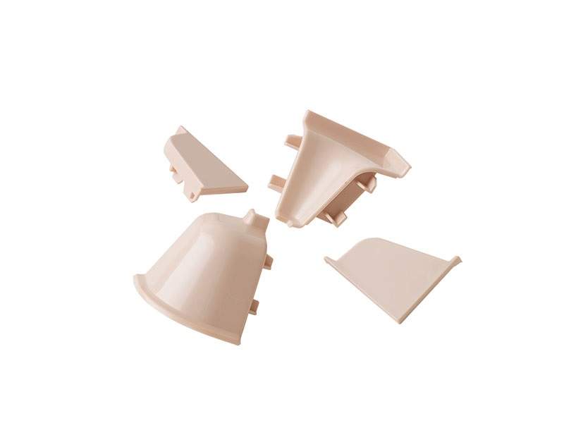 Комплект соединителей овального пристеночного бортика (2 заглушки, 90° внутренний, 90° внешний) пластик, бежевый. VER0012/36 (attach2 13990)