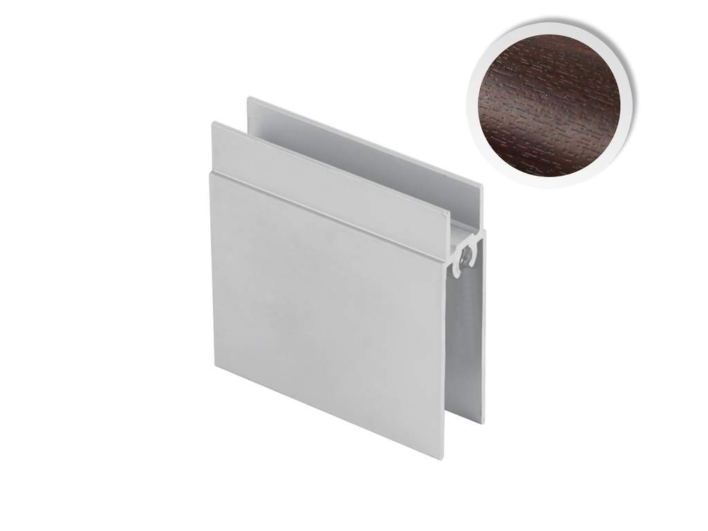 Планка нижняя, алюминий в ПВХ, венге, L=5800 мм FIRMAX. FRM2405.68/7