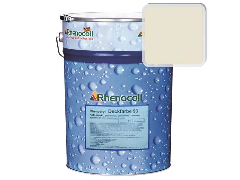 Краска фасадная Rhenocryl Deckfarbe 93C RAL 1013 шелковисто-глянцевая, 1л. RHF0005/01