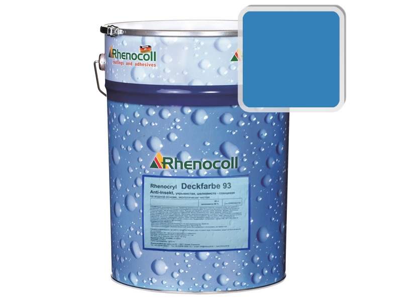 Краска фасадная Rhenocryl Deckfarbe 93C RAL 5012 шелковисто-глянцевая, 1л. RHF0015/01