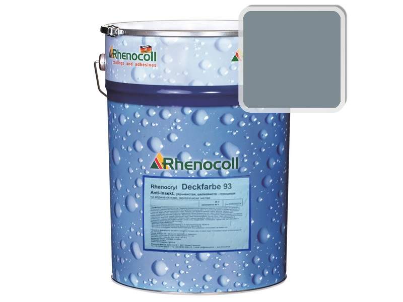 Краска фасадная Rhenocryl Deckfarbe 93C RAL 7001 шелковисто-глянцевая, 1л. RHF0027/01