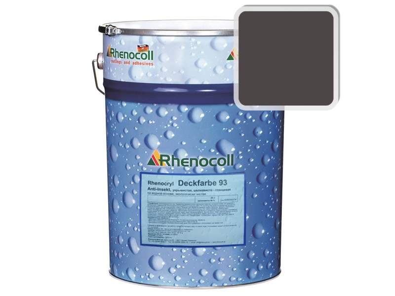 Краска фасадная Rhenocryl Deckfarbe 93C RAL 8019 шелковисто-глянцевая, 1л. RHF0061/01