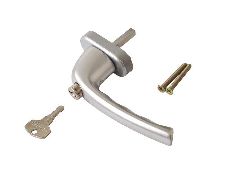 Ручка оконная с ключом Internika 35 мм, серебро. INT1121.01 (attach1 23679)