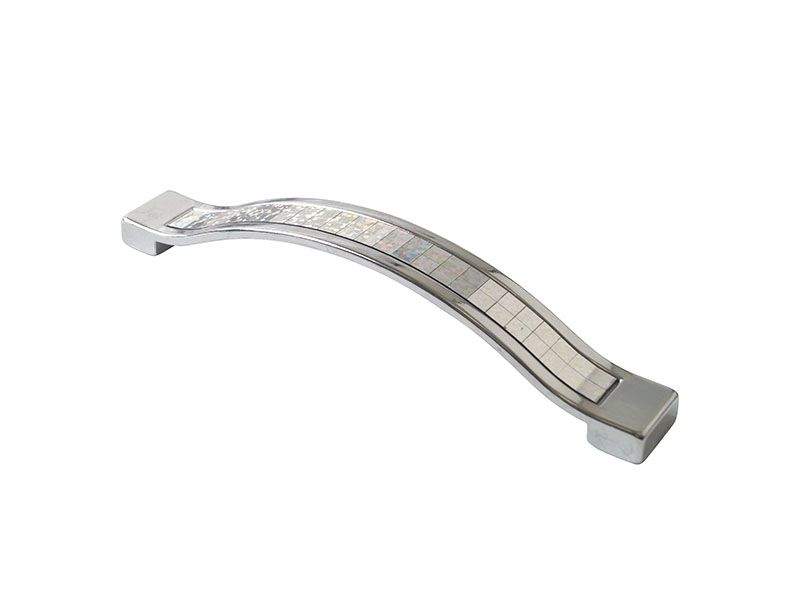 Ручка скоба со вставкой Mico 461, 128 мм, 35 голограмма. MIC0461/128.35