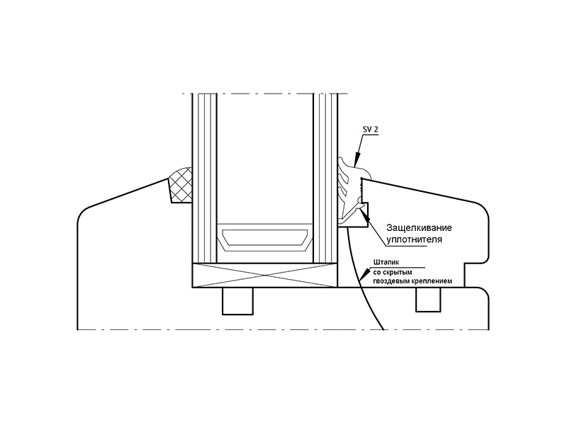 Уплотнитель для сухого остекления DEVENTER прозрачный. SV2N (attach2 26232)