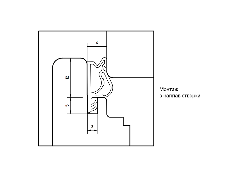 Уплотнитель для деревянных евроокон DEVENTER на наплав и фальц створки, ширина паза 3 мм, ТЭП, коричневый. S7503BR/2 (attach1 26237)
