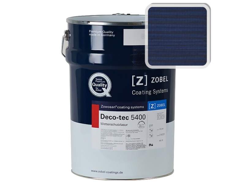 Лак фасадный ZOBEL Deco-tec 5400/5420, Blau 5.02 шелковисто-матовый, 1л. ZWB0007.27/1
