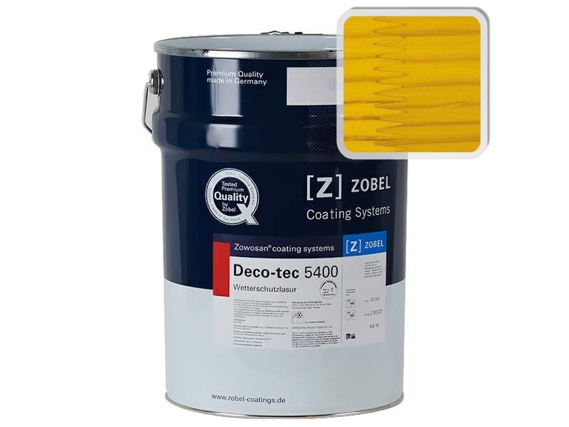 Лак фасадный ZOBEL Deco-tec 5400/5420, Gelb 1.41 шелковисто-матовый, 1л. ZWB0007.41/1