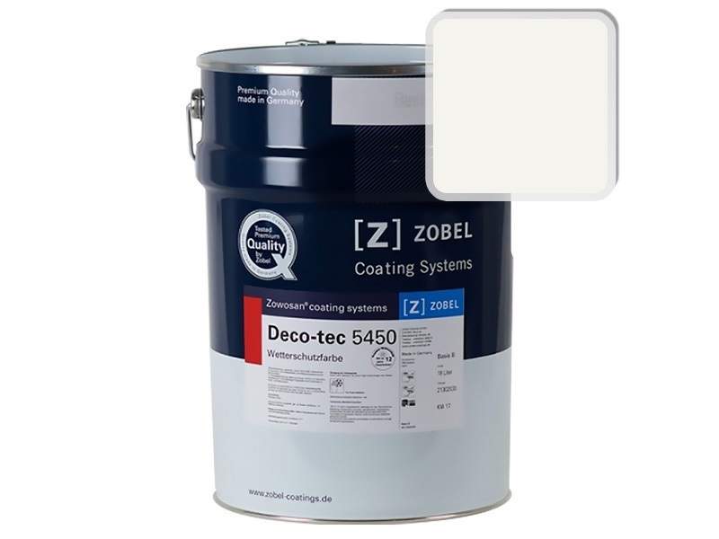 Краска для дерева акриловая ZOBEL Deco-tec 5450A RAL 9010 шелковисто-матовая, 1л. ZWB0011.05/1