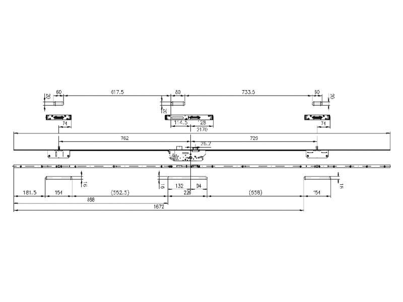 Замок многозапорный Maxbar №855GL, привод от ключа, 2 дополнительных ригеля, F24х6/35/92/8мм. MAX0010.01 (attach1 21096)