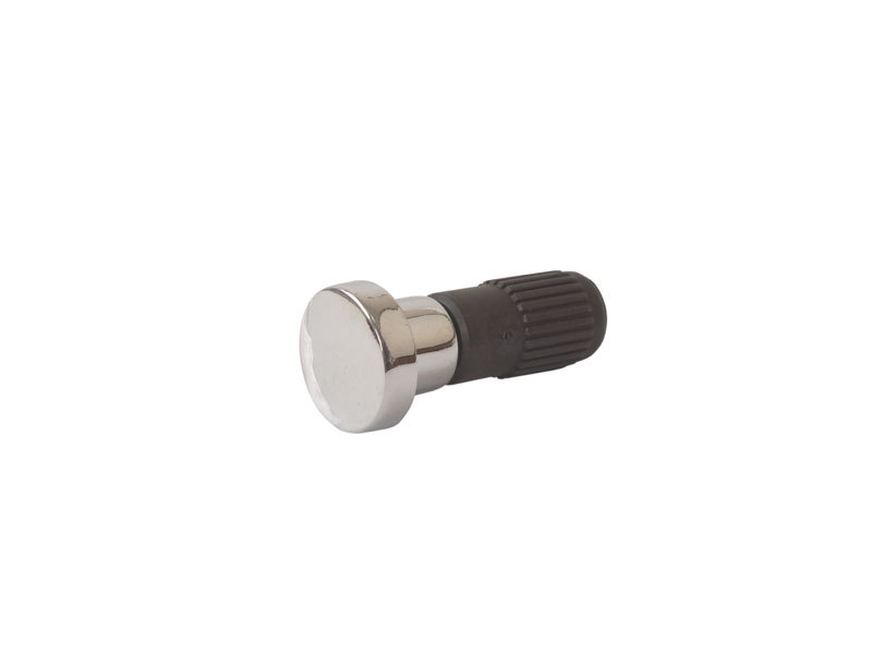 Заглушка для рейлинга FIRMAX d18мм цинк хромированный пластик черный